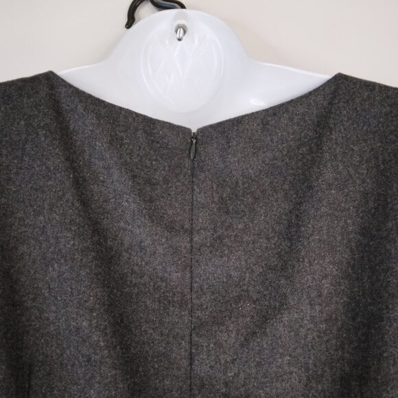 LOFT Sleeveless Sheath Wool Blend Charcoal Dress Size 6P - Picture 9 of 11